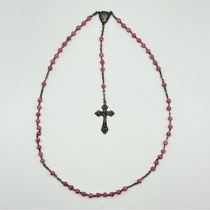 Vintage Pink‎ Glass Rosary